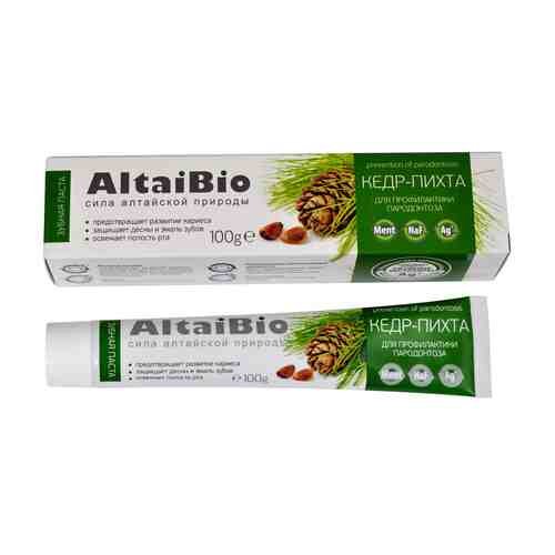 Altaibio паста зубная для профилактики пародонтоза Кедр-пихта, паста зубная, 100 г, 1 шт.