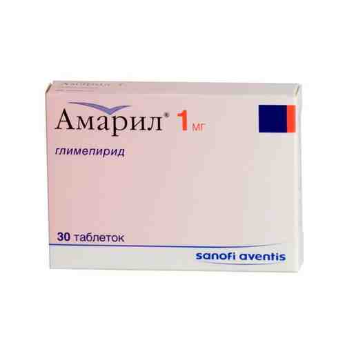 Амарил, 1 мг, таблетки, 30 шт.