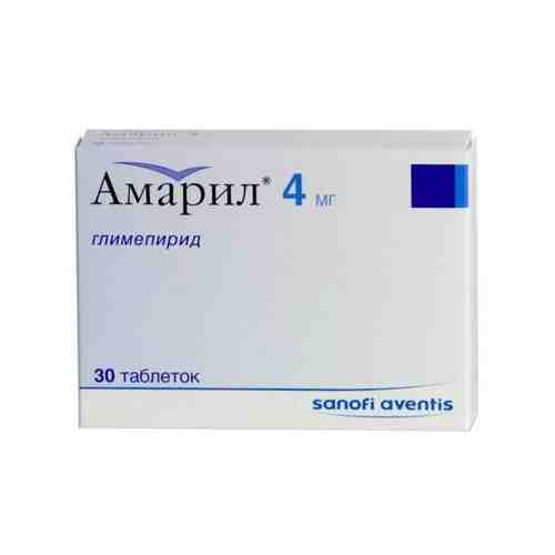 Амарил, 4 мг, таблетки, 30 шт.