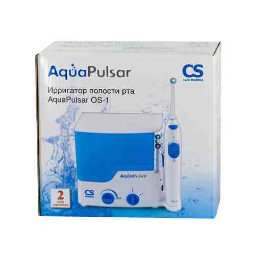 AquaPulsar Ирригатор для полости рта CS Medica OS-1, 2 режима работы, 4 насадки, 500 мл, 1 шт.