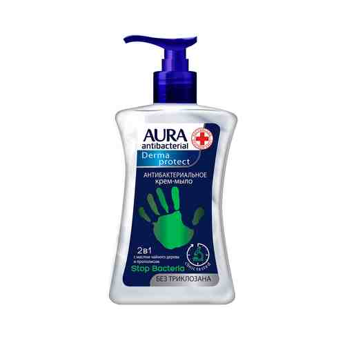 Aura Derma Protect Мыло жидкое антибактериальное 2в1, крем-мыло, 250 мл, 1 шт.
