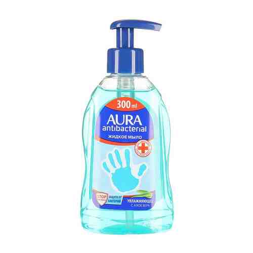 Aura мыло жидкое антибактериальное Алоэ, мыло жидкое, 300 мл, 1 шт.