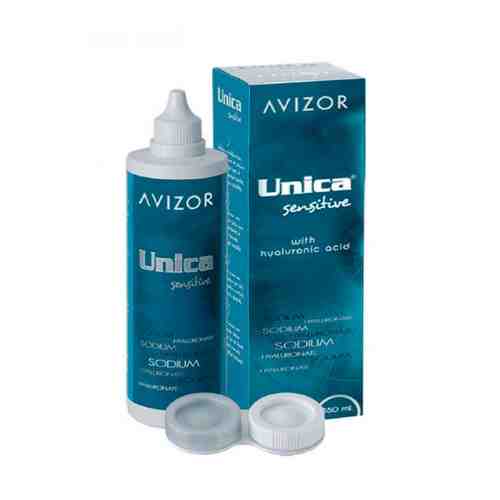 Avizor Unica Sensitive Раствор для линз, раствор для обработки и хранения контактных линз, 350 мл, 1 шт.