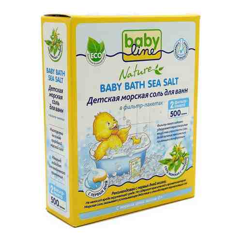 Babyline Nature соль морская детская для ванн, соль для ванн, с чередой, 250 г, 2 шт.