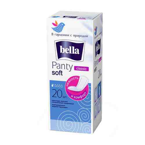 Bella panty soft classic прокладки ежедневные, прокладки гигиенические, 20 шт.