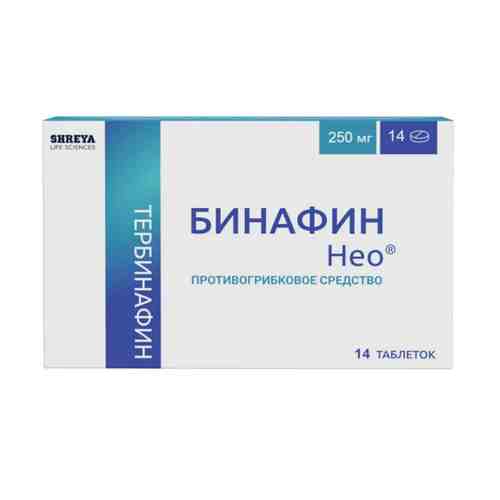 Бинафин Нео, 250 мг, таблетки, 14 шт.