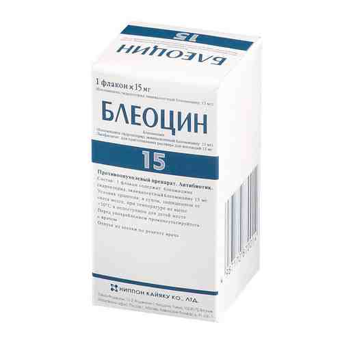 Блеоцин, 15 мг, лиофилизат для приготовления раствора для инъекций, 1 шт.