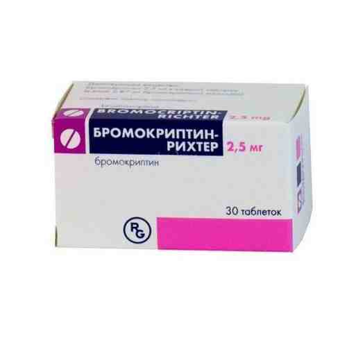 Бромокриптин-Рихтер, 2.5 мг, таблетки, 30 шт.