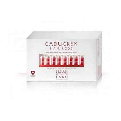 Cadu-Crex Hair Loss лосьон против выпадения волос, При обильном выпадении волос, для мужчин, 3.5 мл, 40 шт.