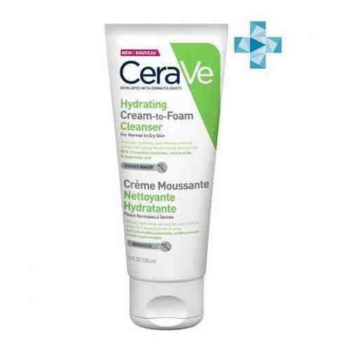 CeraVe Крем - пенка увлажняющая для умывания, крем-пена, для нормальной и сухой кожи, 100 мл, 1 шт.