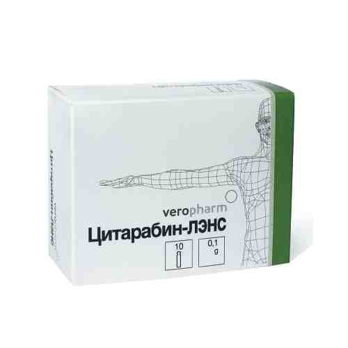 Цитарабин-ЛЭНС, 100 мг, лиофилизат для приготовления раствора для инъекций, 10 шт.
