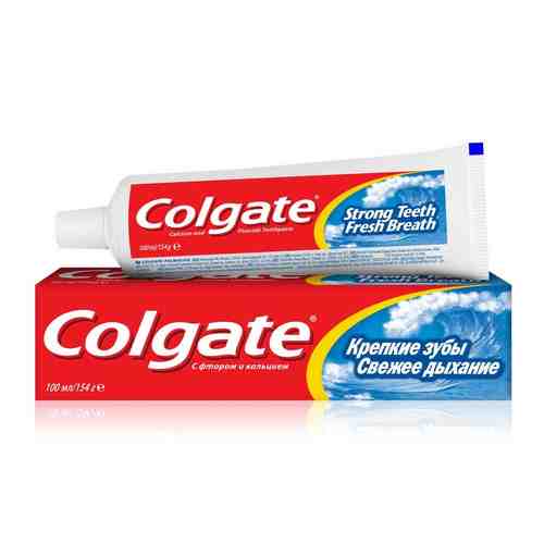 Colgate Паста зубная Крепкие зубы Свежее дыхание, паста зубная, 100 мл, 1 шт.