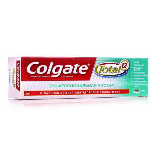 Colgate Total 12 Профессиональная чистка зубная паста, гель, 75 мл, 1 шт.