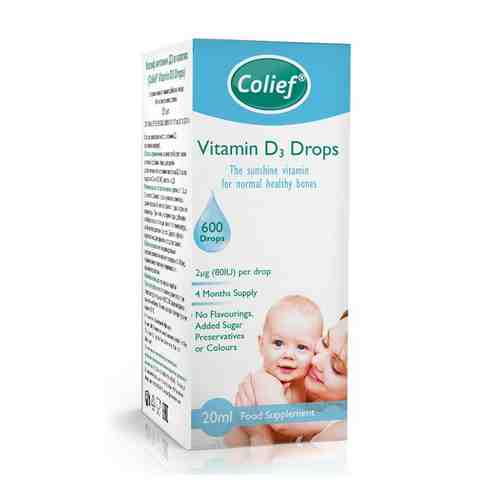 Colief Vitamin D3 Drops Колиф витамин Д3, капли, 20 мл, 1 шт.