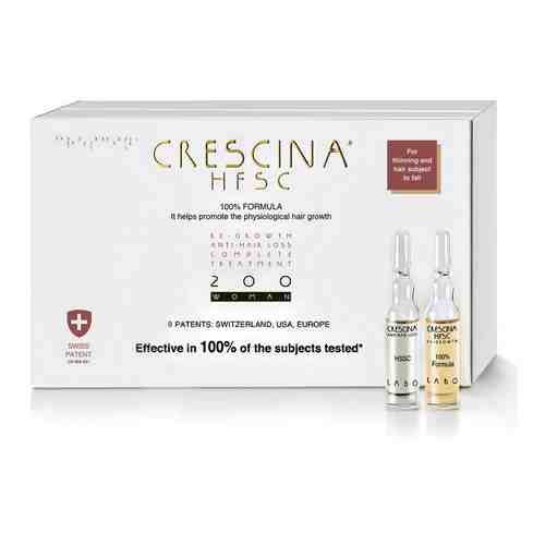 Crescina 200 HFSC Ампулы для стимуляции роста волос, лосьон для роста волос + лосьон против выпадения волос, для женщин, 3.5 мл, 40 шт.
