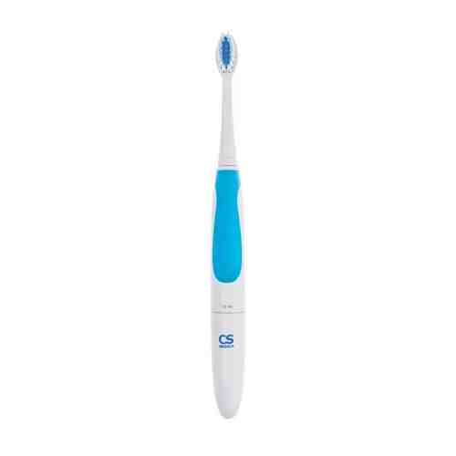 CS Medica CS-161 Электрическая зубная щетка звуковая, голубого цвета, щетка зубная, 2 насадки, 1 шт.