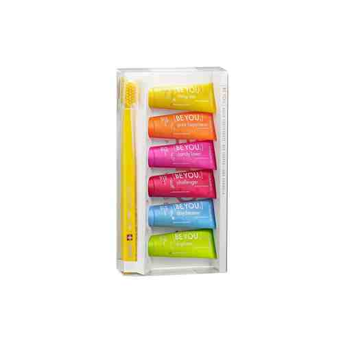 Curaprox Набор Микс вкусов, набор, в комплекте зубная щетка для детей CS SMART, 10 мл, 6 шт.