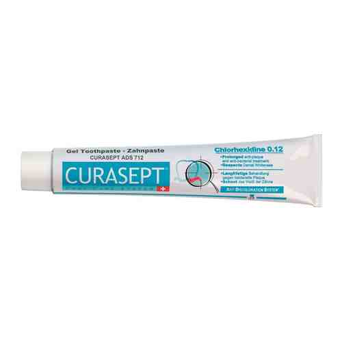Curasept ADS 712 Зубная паста, 0,12% хлоргексидина, паста зубная, гелеобразный (-ая; -ое; -ые), 75 мл, 1 шт.