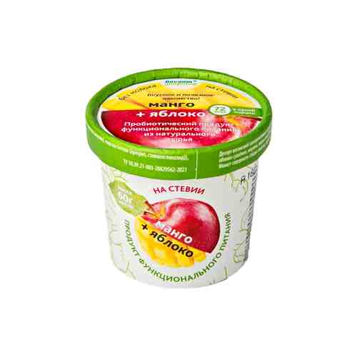 Десант Здоровья Биомороженое манго яблоко, мороженое, десерт веганский двухслойный, 60 г, 1 шт.