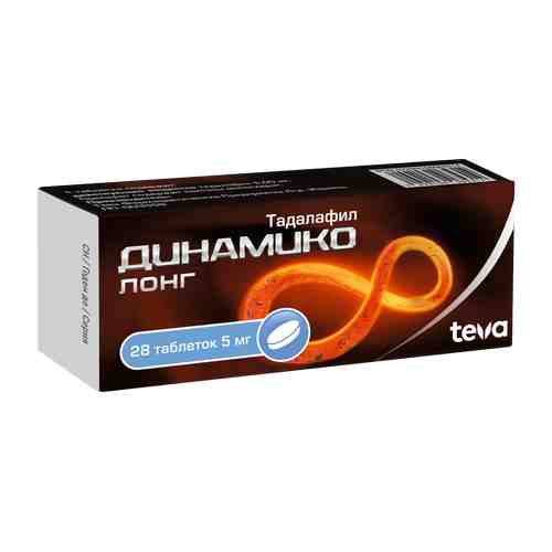 Динамико Лонг, 5 мг, таблетки, покрытые пленочной оболочкой, 28 шт.