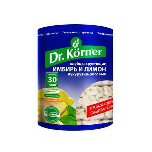 Доктор Кернер Хлебцы кукурузно-рисовые, хлебцы, имбирь лимон, 100 г, 1 шт.