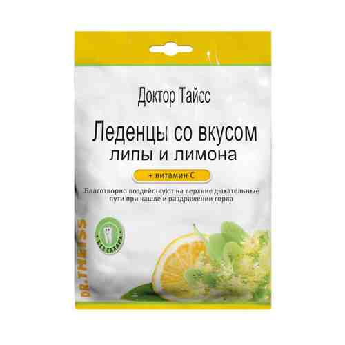 Доктор Тайсс Леденцы с вкусом липы и лимона + витамин С, 2.5 г, леденцы, 50 г, 1 шт.