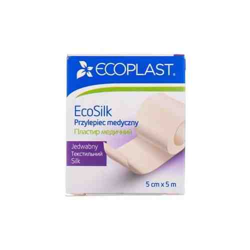 Ecoplast Пластырь фиксирующий Ecosilk, 5х5, пластырь медицинский, тканевая основа, 1 шт.