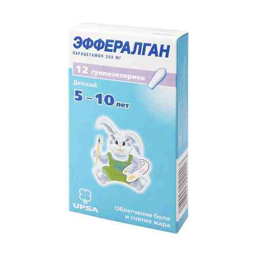 Эффералган, 300 мг, суппозитории ректальные, 12 шт.