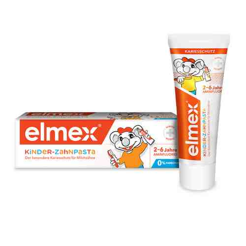 Элмекс Зубная паста детская от 2 до 6 лет, с фтором, паста зубная, 50 мл, 1 шт.
