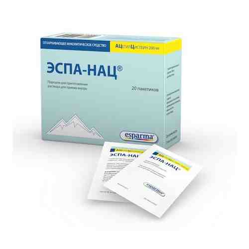 Эспа-Нац, 200 мг, порошок для приготовления раствора для приема внутрь, 3 г, 20 шт.