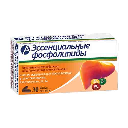 Эссенциальные фосфолипиды (БАД), 1250 мг, капсулы, 30 шт.