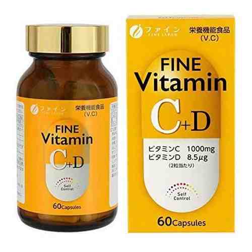 Файн Витамин C + D, капсулы, 60 шт.