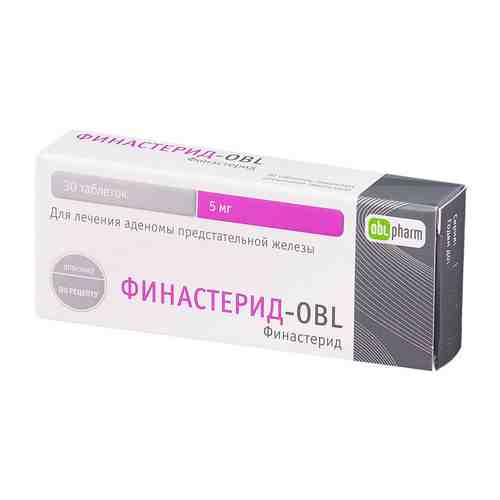 Финастерид-OBL, 5 мг, таблетки, покрытые пленочной оболочкой, 30 шт.