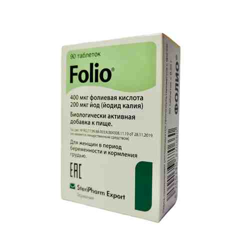 Фолио, 95 мг, таблетки, 90 шт.
