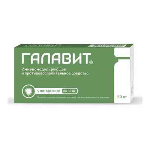 Галавит, 50 мг, порошок для приготовления раствора для внутримышечного введения, 5 шт.