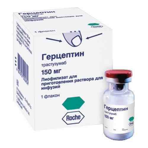 Герцептин, 150 мг, лиофилизат для приготовления раствора для инфузий, 1 шт.