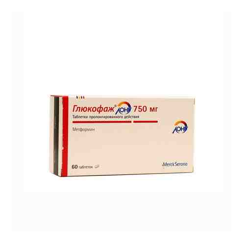Глюкофаж Лонг, 750 мг, таблетки пролонгированного действия, 60 шт.
