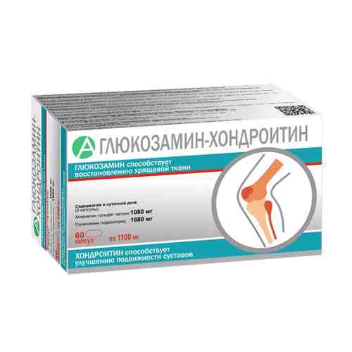 Глюкозамин с Хондроитином, 1100 мг, капсулы, 60 шт.