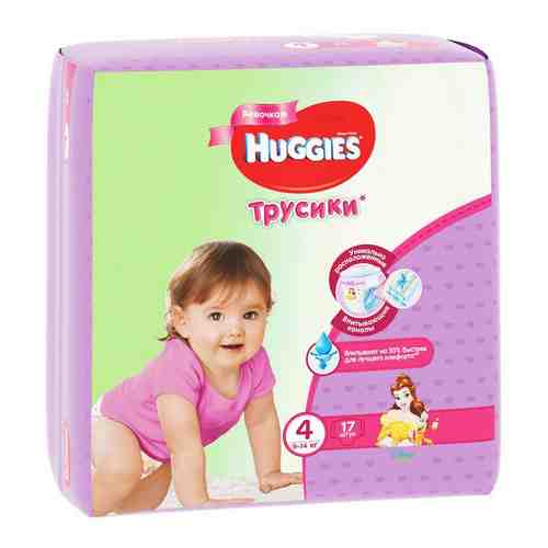 Huggies Подгузники-трусики детские, р. 4, 9-14 кг, для девочек, 17 шт.