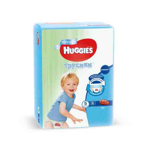 Huggies Подгузники-трусики детские, р. 5, 13-17 кг, для мальчиков, 15 шт.