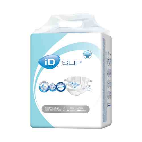 iD Slip Basic Ultra Подгузники для взрослых, Large L (3), 100-160 см, 10 шт.