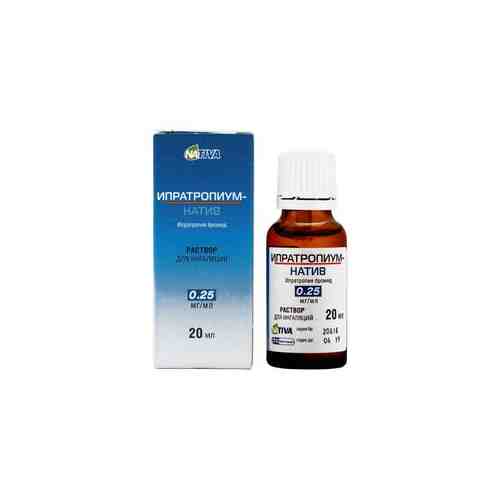 Ипратропиум-натив, 0.25 мг/мл, раствор для ингаляций, 20 мл, 1 шт.