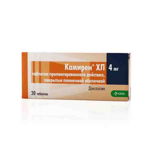 Камирен ХЛ, 4 мг, таблетки с пролонгированным высвобождением, покрытые пленочной оболочкой, 30 шт.