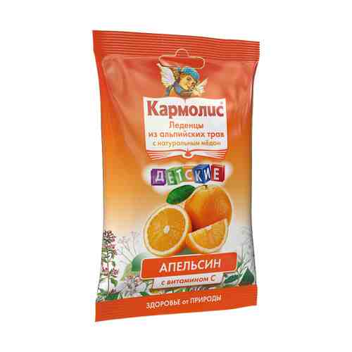 Кармолис Леденцы с медом и витамином С, 4.16 г, леденцы, для детей, со вкусом апельсина, 75 г, 1 шт.