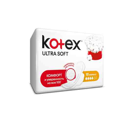 Kotex ultra soft normal прокладки женские гигиенические, Normal, 10 шт.