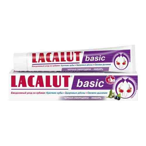 Lacalut Basic черная смородина-имбирь зубная паста, паста зубная, 75 мл, 1 шт.