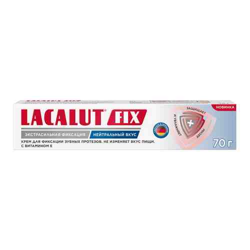 Lacalut Fix Крем для фиксации зубных протезов, крем для фиксации зубных протезов, нейтральный, 70 г, 1 шт.