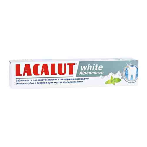 Lacalut White Alpenminze зубная паста, паста зубная, 75 мл, 1 шт.