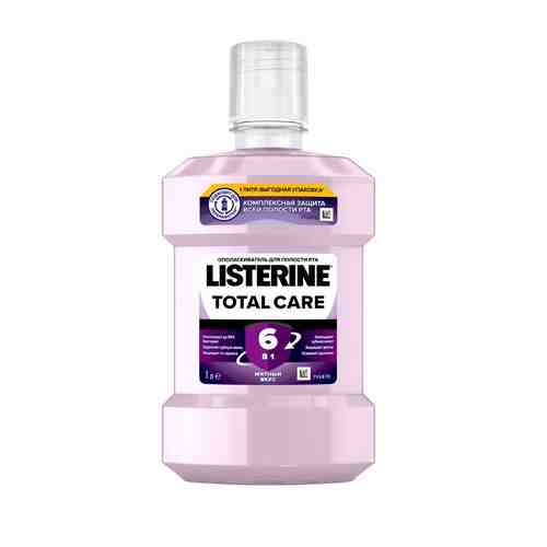 Listerine Total Care Ополаскиватель для полости рта, раствор для полоскания полости рта, 1 л, 1 шт.