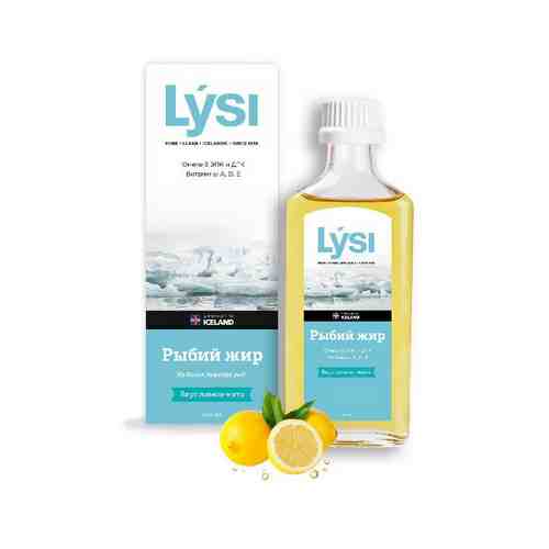 Lysi Рыбий жир лимон-мята, 1080 мг, жидкость для приема внутрь, со вкусом лимона и мяты, 240 мл, 1 шт.
